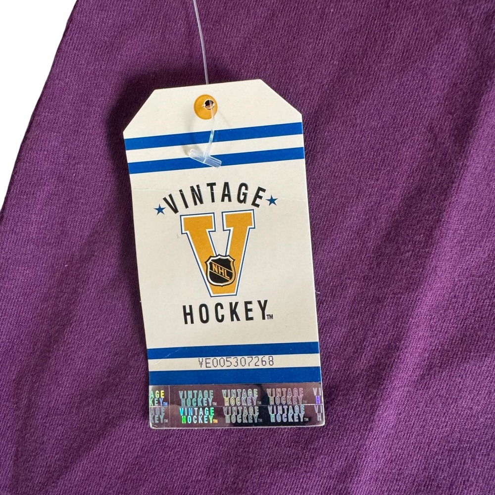 Mitchell &‎ Ness Anaheim Ducks Teemu Selanne #8 Icon Tee Plum Medium NWT $110 - Picture 7 of 15